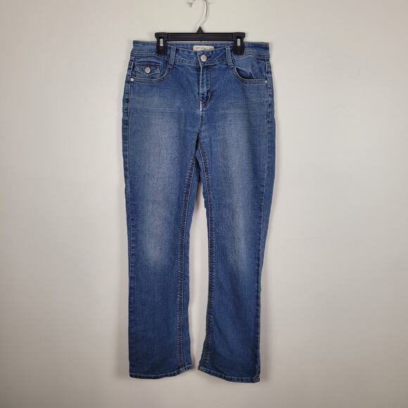 Faded Glory Womens 10 Y2K Bootcut Jeans Low Rise Medium Wash Denim Retro Vintage - Picture 1 of 7
